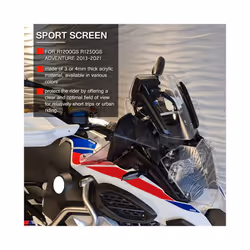 For BMW R1200GS R 1250 GS Windshield Windscreen Sport Screen R1250GS Adventure - Transparent