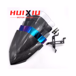 Motorcycle Modification Front Windshield Deflector Windshield Windshield - Dark Grey
