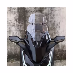 New AK500 AK550i Motorcycle Windshield Extension Adjustable Spoiler Deflector - Light Smoke