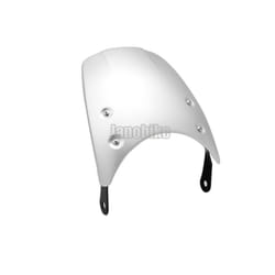 5 - 7" Retro Cafe Racer Windshield Instrument Headlight Visor Wind Deflector - White