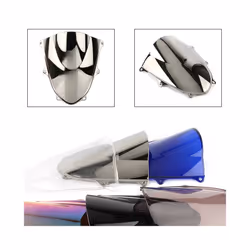 Windshield For Suzuki GSXR1000 GSX-R GSXR 1000 K17 2017-2021 Double Bubble - Silver