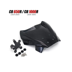 New Motorcycle Parts Windshield Wind Deflector Windscreen Fairing Baffle - Black