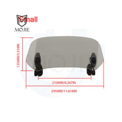 Motorcycle Windshield Extension Spoiler Windscreen Air Deflector For Kawasaki - Small 2