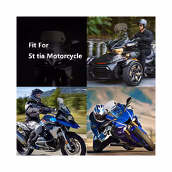 Motorcycle Adjustable Windscreen Wind Deflector Spoiler Extension Windshield - Mini Clear