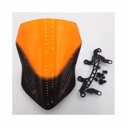 Motorcycle High Quality Windshield WindScreen Smoke Black Screen W/ Bracket - Orange