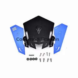 Motorcycle Accessories Aluminum Alloy Screen Windscreens Wind Deflector - Blue