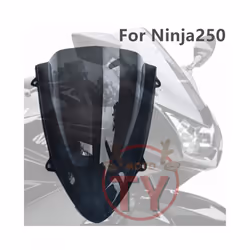 Motorcycle Multicolor Windshield Spoiler Wind Deflector For Kawasaki Ninja250 - Smoke Black