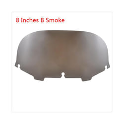 Motorcycle Wave Windshield Windscreen Fairing Wind Deflector For Harley - 8In Smoke B197