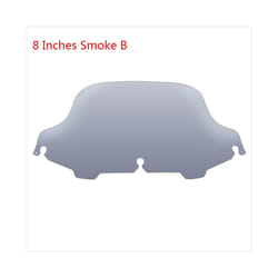 Motorcycle Wave Windshield Windscreen Fairing Wind Deflector For Harley - 8In Smoke 8IN002