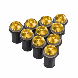 10 PCS M5 Windscreen Windshield Wind Deflectors Bolts Kits FOR YAMAHA - Gold