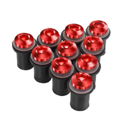 10 PCS M5 Windscreen Windshield Wind Deflectors Bolts Kits FOR YAMAHA - Red