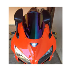 Motorcycle Double Bubble Windshield WindScreen Screen For 2005 2006 Honda - Black Iridium