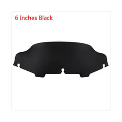 Motorcycle Wave Windshield Windscreen Fairing Wind Deflector For Harley - 6In Black 6IN