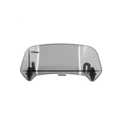 Motorcycle Adjustable Windscreen Wind Deflector Spoiler Extension Windshield - Large Smoke