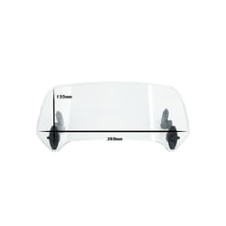 Motorcycle Adjustable Windscreen Wind Deflector Spoiler Extension Windshield - Large Clear