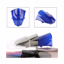 Windshield For Suzuki GSXR1000 GSX-R GSXR 1000 K17 2017-2021 Double Bubble - Blue