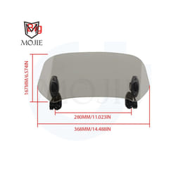 Motorcycle Windshield Extension Spoiler Windscreen Air Deflector For Kawasaki - Big 2