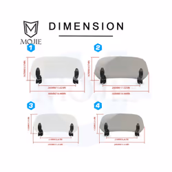 Motorcycle Windshield Extension Spoiler Windscreen Air Deflector For Kawasaki - Big 2
