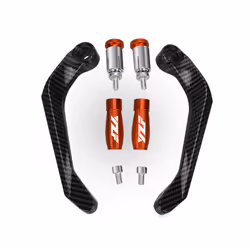 Motorcycle Handguard Guard Windshield Deflector Handlebar Grip Protector - orange