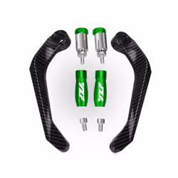 Motorcycle Handguard Guard Windshield Deflector Handlebar Grip Protector - Green