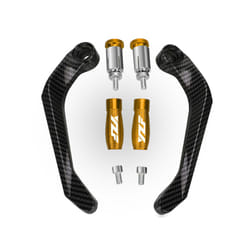 Motorcycle Handguard Guard Windshield Deflector Handlebar Grip Protector - Gold