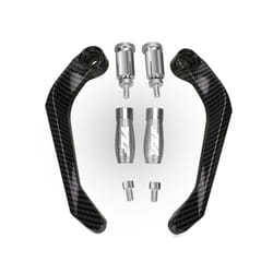 Motorcycle Handguard Guard Windshield Deflector Handlebar Grip Protector - silver