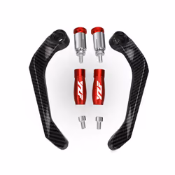 Motorcycle Handguard Guard Windshield Deflector Handlebar Grip Protector - red