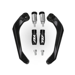 Motorcycle Handguard Guard Windshield Deflector Handlebar Grip Protector - Black