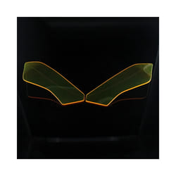Motorcycle Headlight Guard Head Light Shield Screen Lens Cover Protector - Yellow