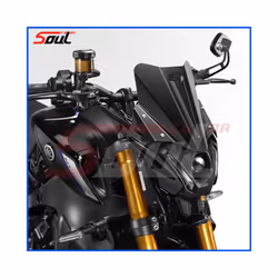 Motorcycle Black Windshield Visor Sport Windscreen Fits For YAMAHA MT-09 - black