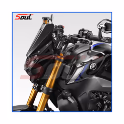 Motorcycle Black Windshield Visor Sport Windscreen Fits For YAMAHA MT-09 - black