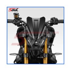 Motorcycle Black Windshield Visor Sport Windscreen Fits For YAMAHA MT-09 - Titanium
