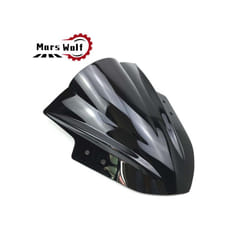 Windshield WindScreen Double Bubble Motorcycle Wind Screen For KAWASAKI - black