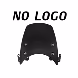 Motorcycle Windshield Aluminum Windscreen Headlight Fairing Wind Deflector - Black