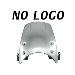 Motorcycle Windshield Aluminum Windscreen Headlight Fairing Wind Deflector - Silver