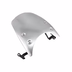Motorcycle Windshield Aluminum Windscreen Headlight Fairing Wind Deflector - Silver