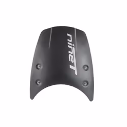 Motorcycle Windshield Aluminum Windscreen Headlight Fairing Wind Deflector - Black-LOGO