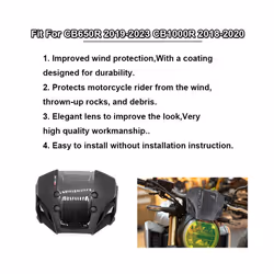 2023 CB650R CB 650R Motorcycle Accessories Front Windshield WindScreen - B Titanium