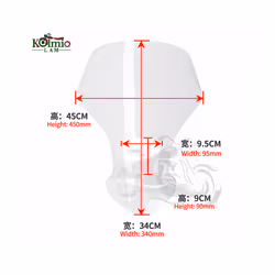 45cm Motorcycle Windshield Windscreen Fit for 2016 - 2019 HONDA CRF1000L - GRAY