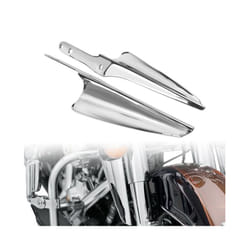 Motorcycle Chrome Fork-Mount Wind Deflectors For Harley Touring Road King - Chrome Deflector