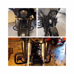 Motorcycle Chrome Fork-Mount Wind Deflectors For Harley Touring Road King - Chrome Deflector
