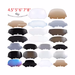 Motorcycle Wave Windshield Windscreen Fairing Wind Deflector For Harley - 13In Smoke