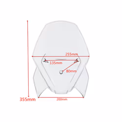 Motorcycle Parts Front Windscreen Windshield Fly Screen Shield Wind Deflector - Smoke Grey
