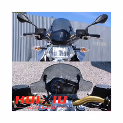 Motorcycle Sports Windshield Deflector WindScreen Fits For APRILIA SHIVER750 - Dark Grey