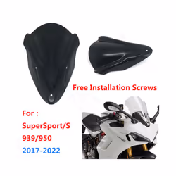 For DUCATI 939 950 Supersport SuperSport 939S 950S Super Sport S Windscreen - 450MM Black
