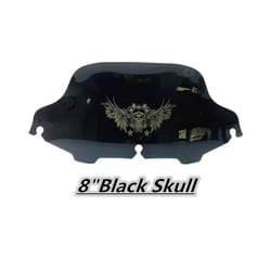 5" 6" 8" Inch Windshield Windscreen Wing for Electra Street Glide for - 8 inch Skull