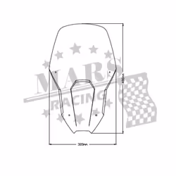 Motorcycle Sport Touring Windshield WindScreen Fits Sport Screen Honda - black