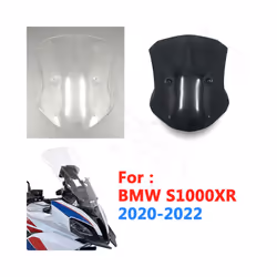 For BMW S1000XR S1000 XR S 1000XR 2020 2021 2022 Thicken Large Windshield - 400MM Gray