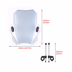 Motorcycle Windscreen Windshield Universal For YAMAHA MT09 MT07 R1 R3 - Transparent