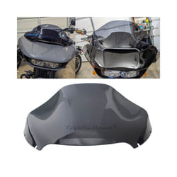 13" Motorcycle Cycle Wave Windshield Fairing Windscreen Cover For Harley - Smoke